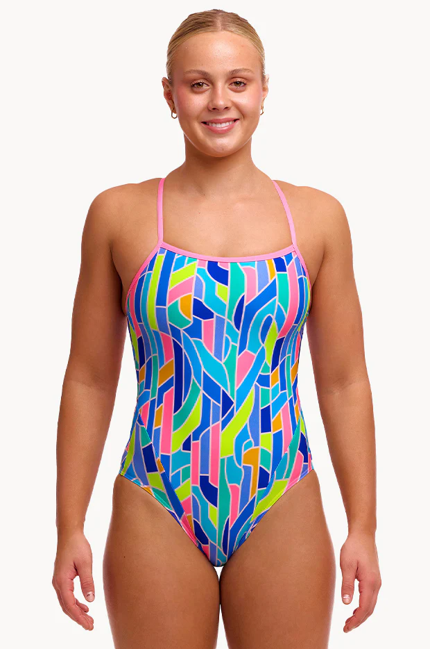 Pillared Single Strap One Piece