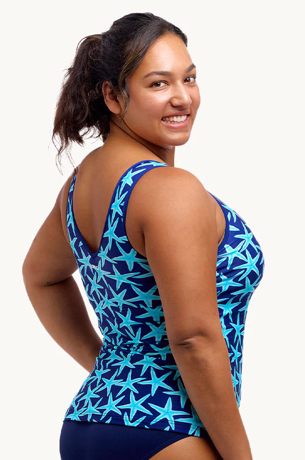 See Stars DD/E Cup Zip Front Tankini Separate - Image 2