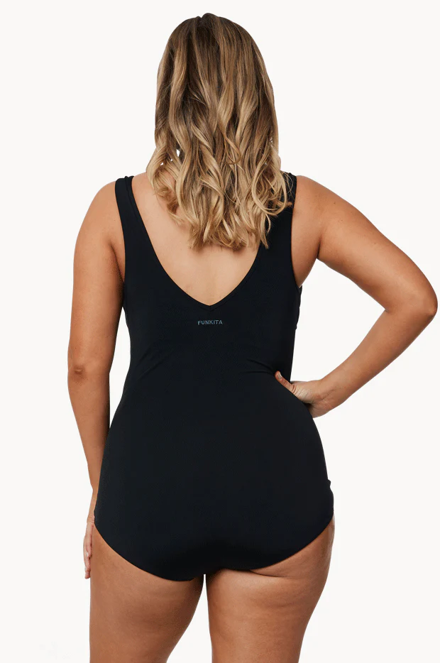 Still Black DD/E Zip Front One Piece - Image 2