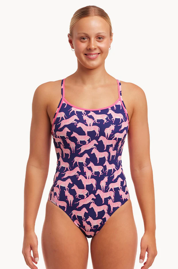 Sweet Stripes Diamond Back One Piece