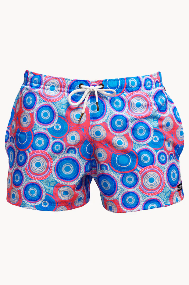 Mens Bundjalung Blue Shorty Short - Image 3