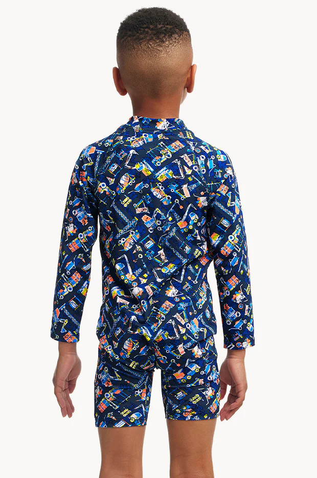 Toddler Boys Can We Build It Sunsuit - Image 2