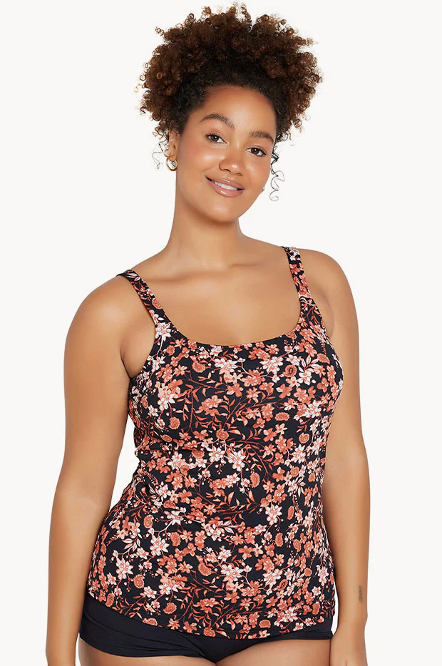 Autumn Falls Scoop Neck Tankini Separate