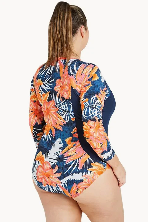 Coral Palm Zip Sunsuit - Image 2