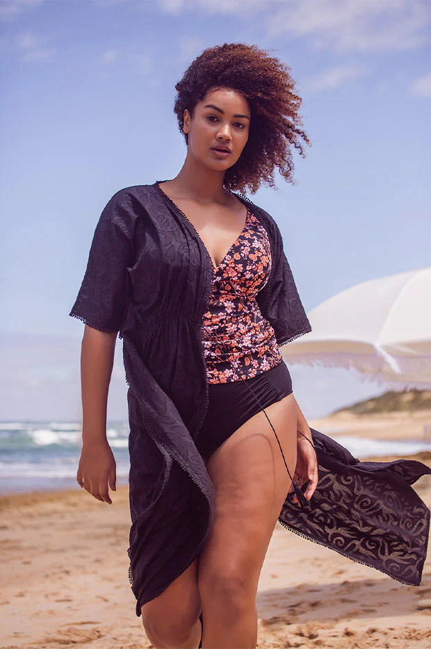Jacquard Spot Long Kimono - Image 3