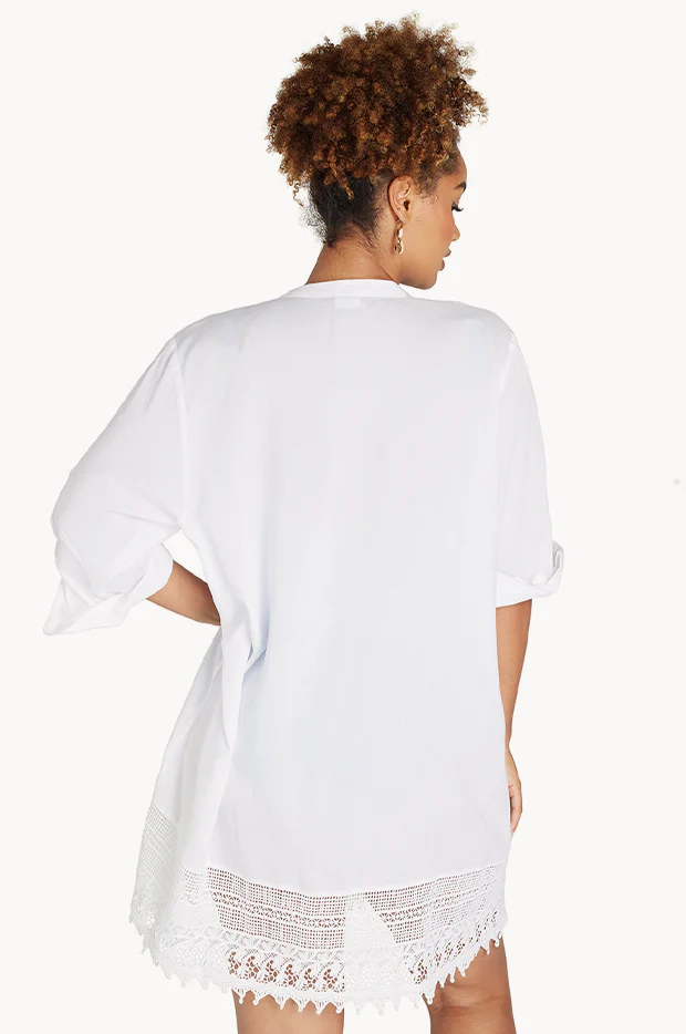 Pin Tuck Shirt With Lace Trim - Image 2