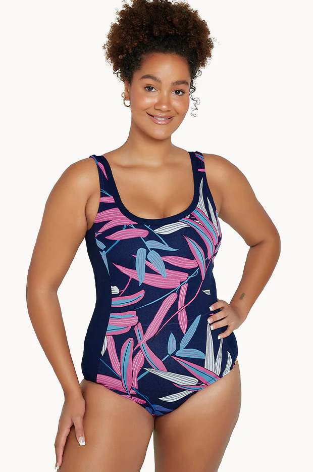 Vintage Palms Retro Low Leg One Piece
