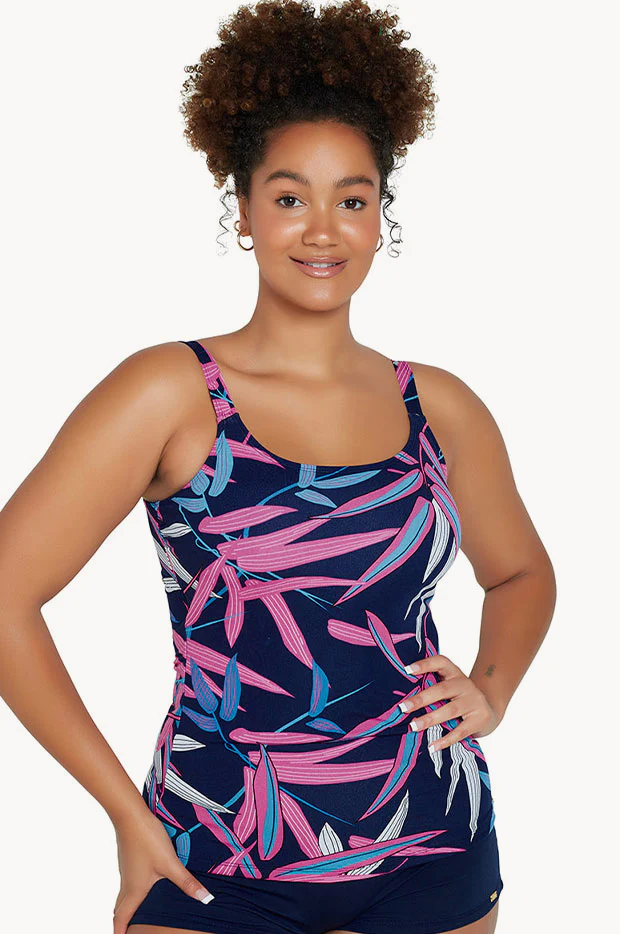 Vintage Palms Scoop Neck Tankini Separate