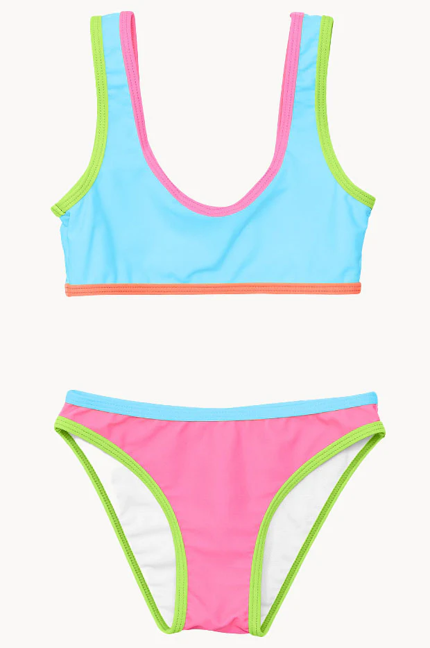 Girls Candy Colourblock Crop Set - Image 2