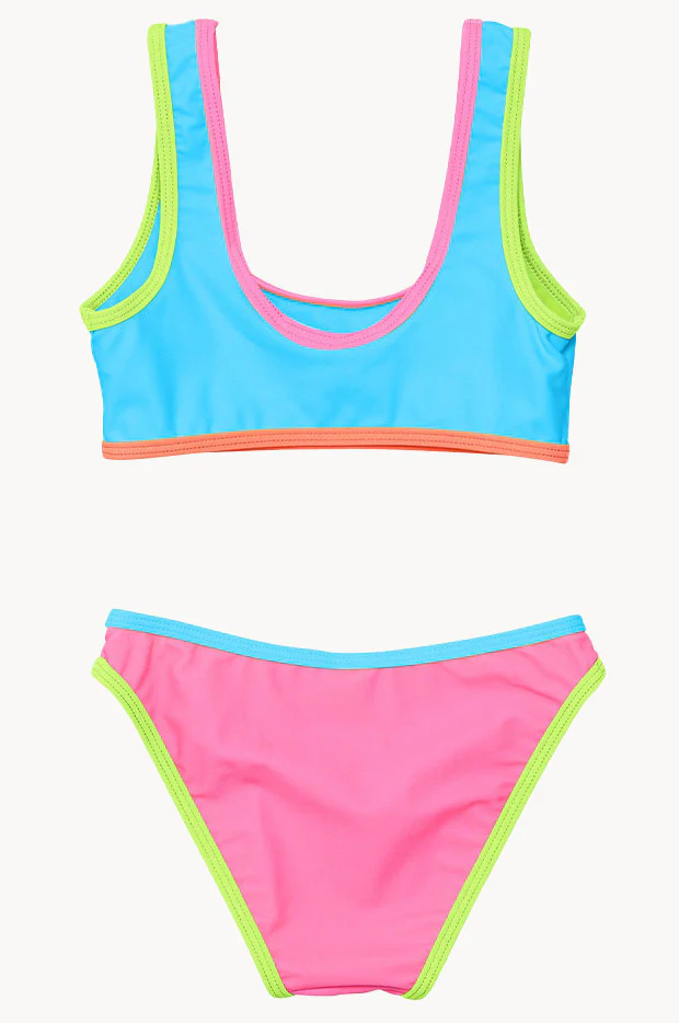 Girls Candy Colourblock Crop Set - Image 3