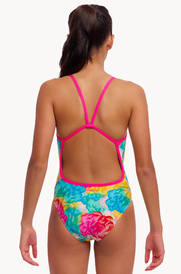 Girls Cloudy Colours Single Strap One Piece - Image 2
