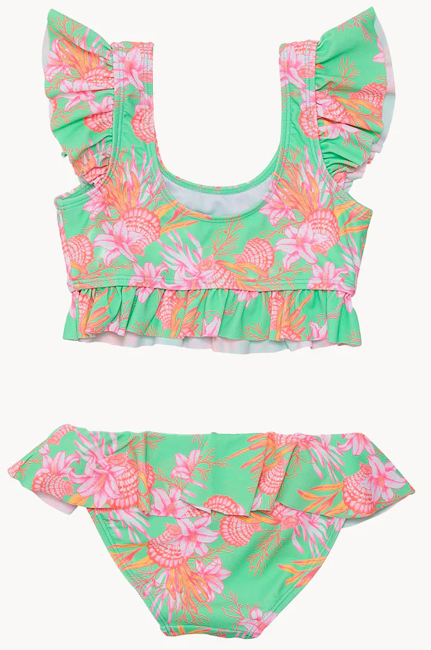 Girls Coastal Shells Frill Crop Set - Image 3