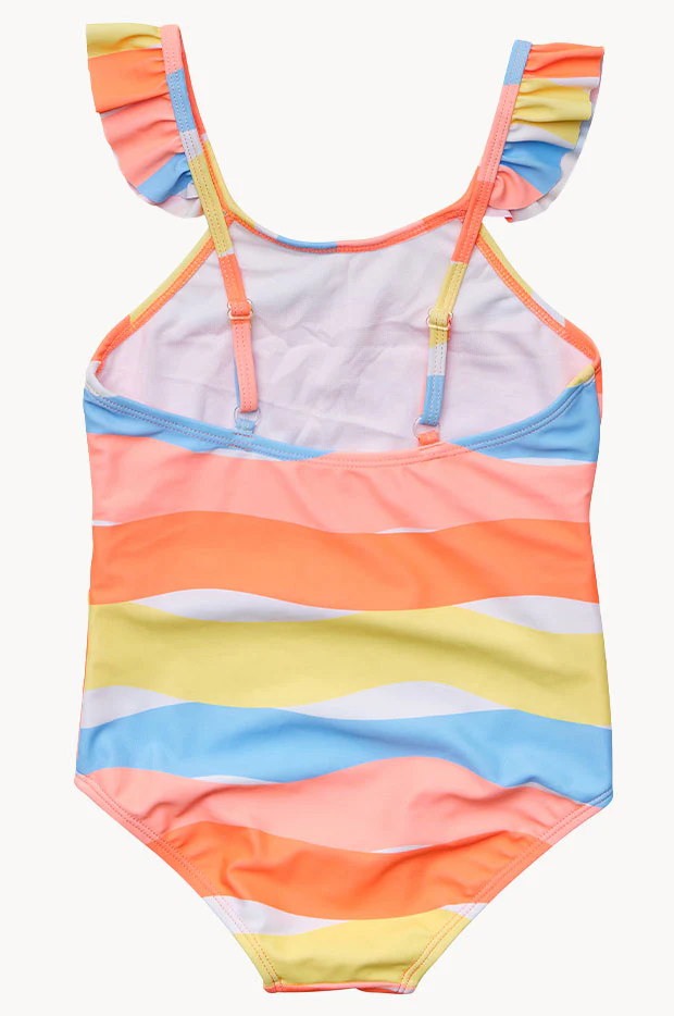 Girls Good Vibes Frill Strap One Piece - Image 2