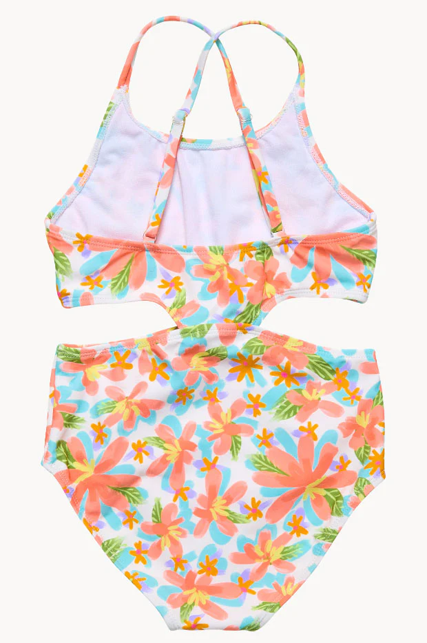 Girls Hawaiian Luau Cut Out One Piece - Image 3
