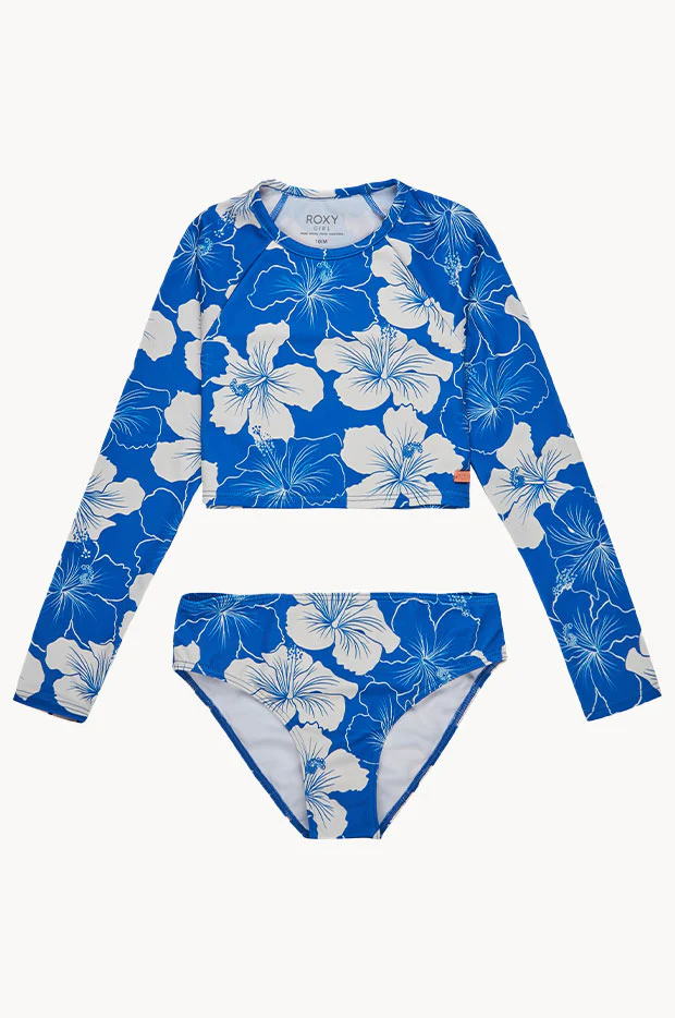 Girls Hippy Hibiscus Crop Suntop Set - Image 2