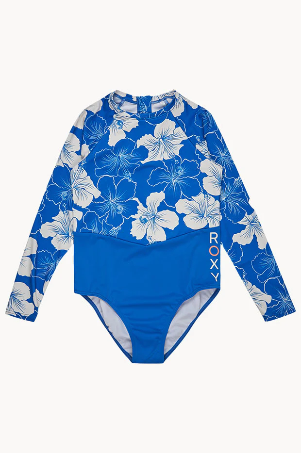 Girls Hippy Hibiscus Sunsuit - Image 2