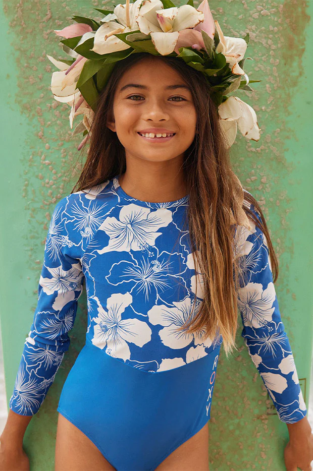 Girls Hippy Hibiscus Sunsuit - Image 4