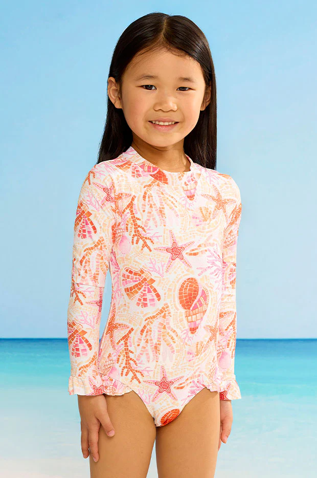 Girls La Mer Frill Sunsuit - Image 3