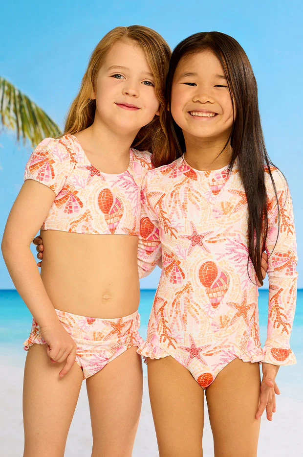 Girls La Mer Short Sleeve Crop Set - Image 5