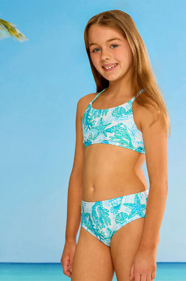 Girls La Mer Tie Back Crop Set - Image 4