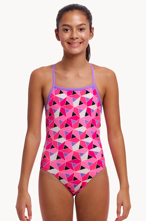 Girls Ninja Star Strapped In One Piece