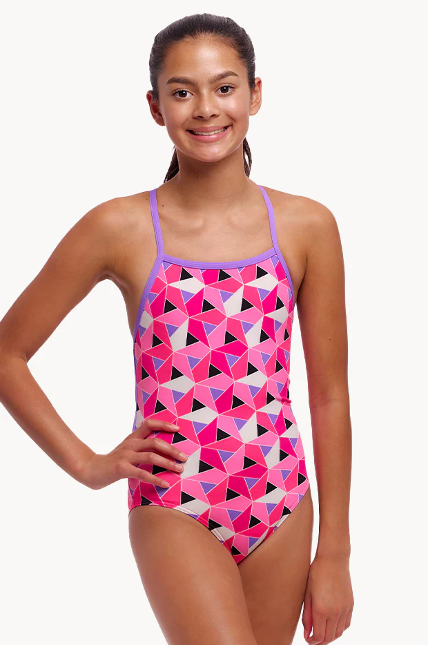 Girls Ninja Star Strapped In One Piece - Image 3
