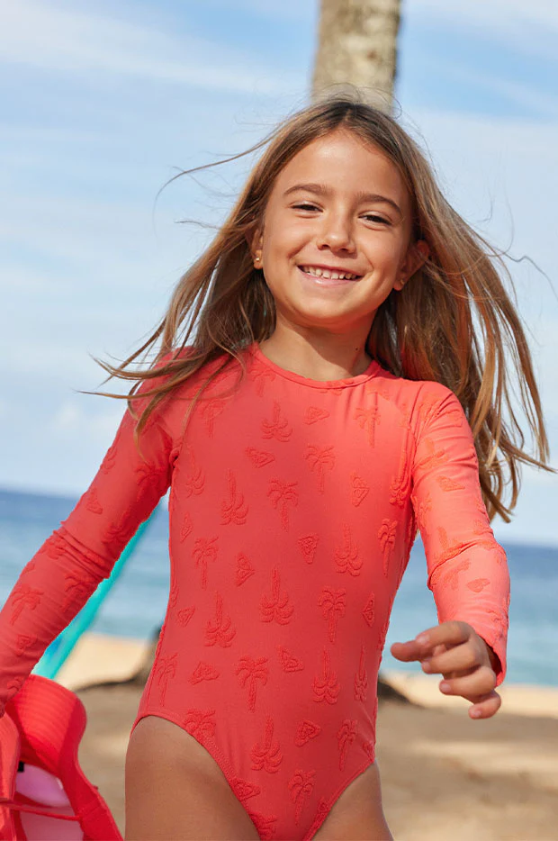 Girls Palm Tree Sunsuit - Image 4