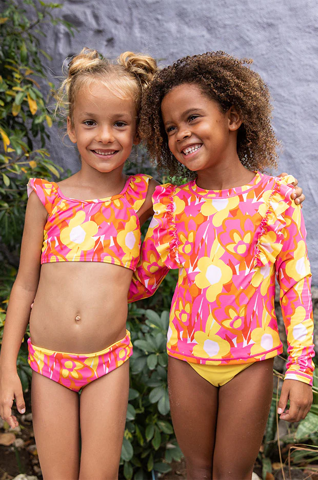Girls Pop Of Sunshine Frill Crop Set - Image 5