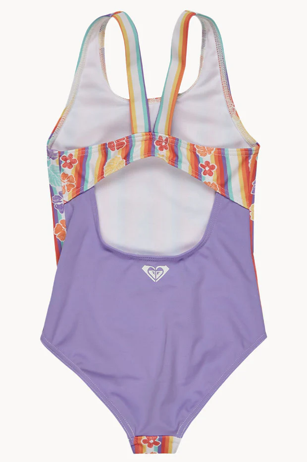 Girls Rainbow Bay Stripe One Piece - Image 3