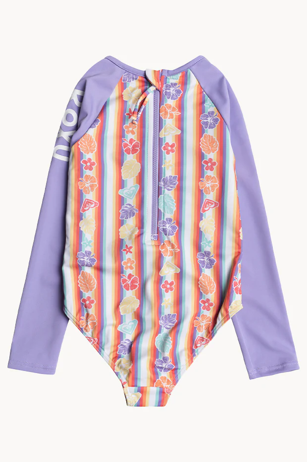 Girls Rainbow Bay Stripe Sunsuit - Image 2