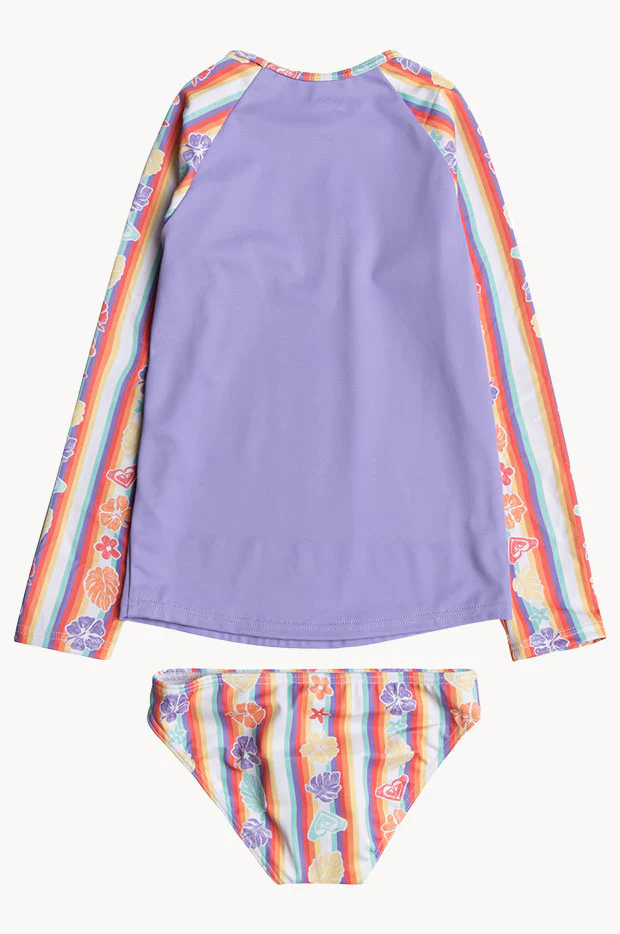 Girls Rainbow Bay Stripe Suntop Set - Image 2