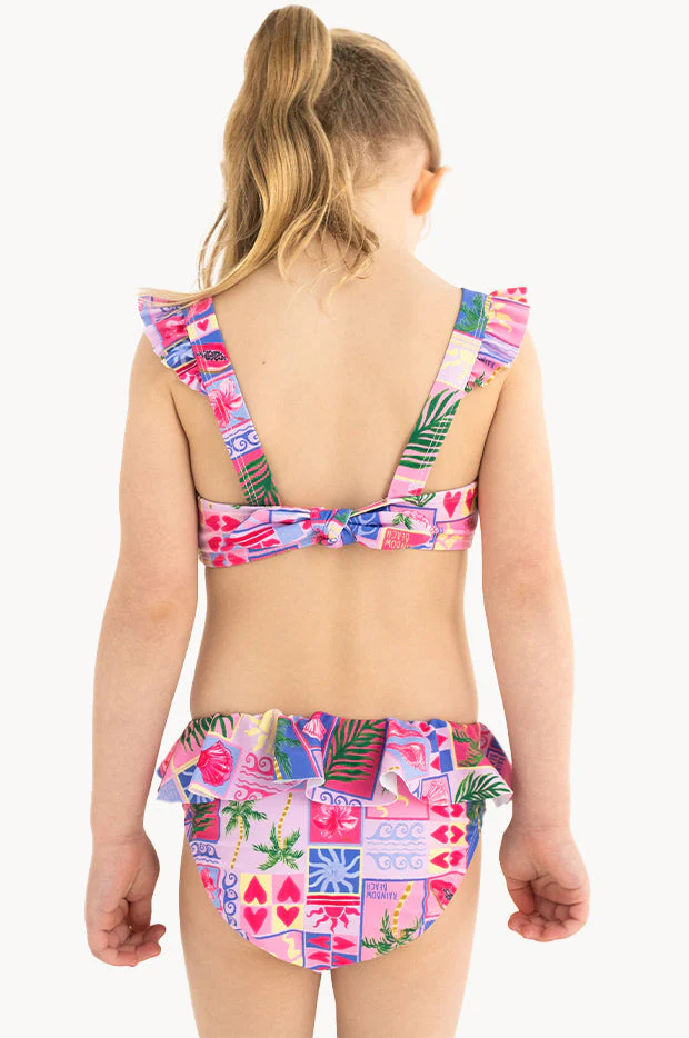Girls Rainbow Beach Frill Crop Set - Image 3