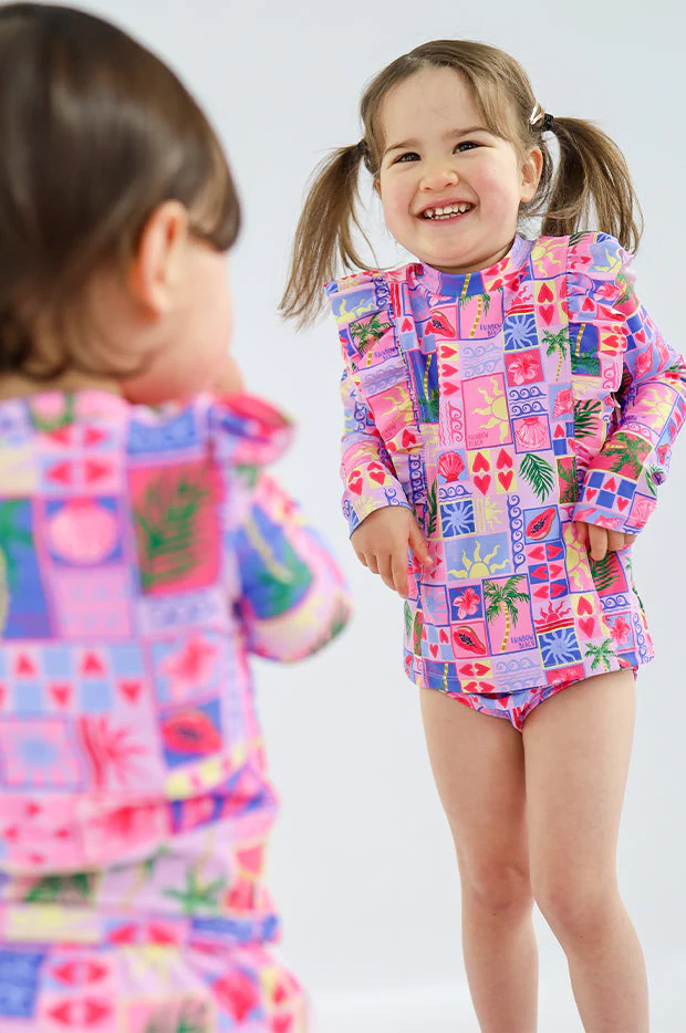 Girls Rainbow Beach Suntop Set - Image 3