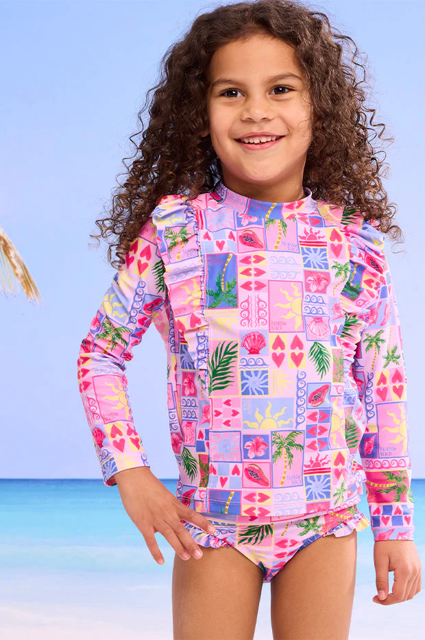 Girls Rainbow Beach Suntop Set - Image 4