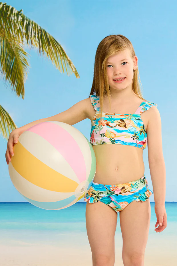 Girls South Pacific Frill Crop Set - Image 3