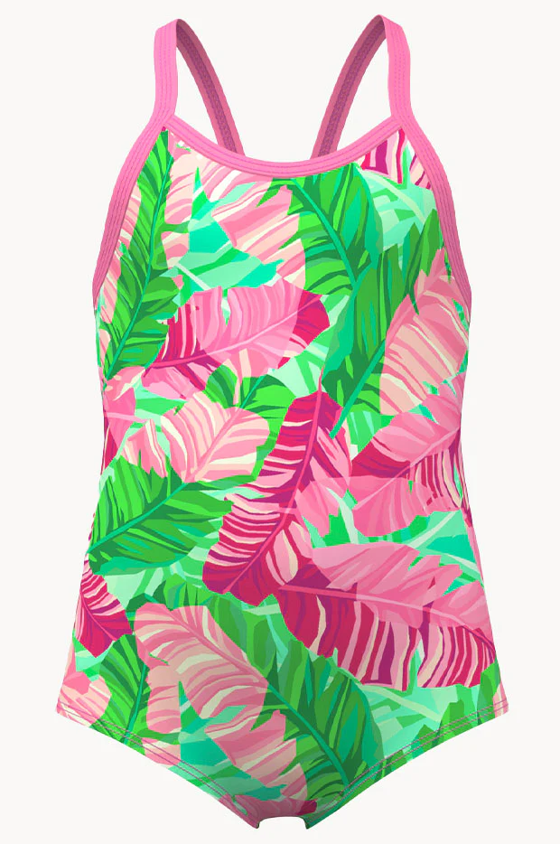 Girls Tropic Palm One Piece - Image 4