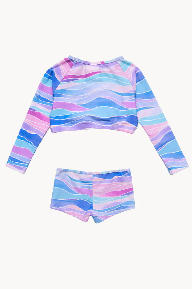Girls Water Hues Crop Suntop Set - Image 2