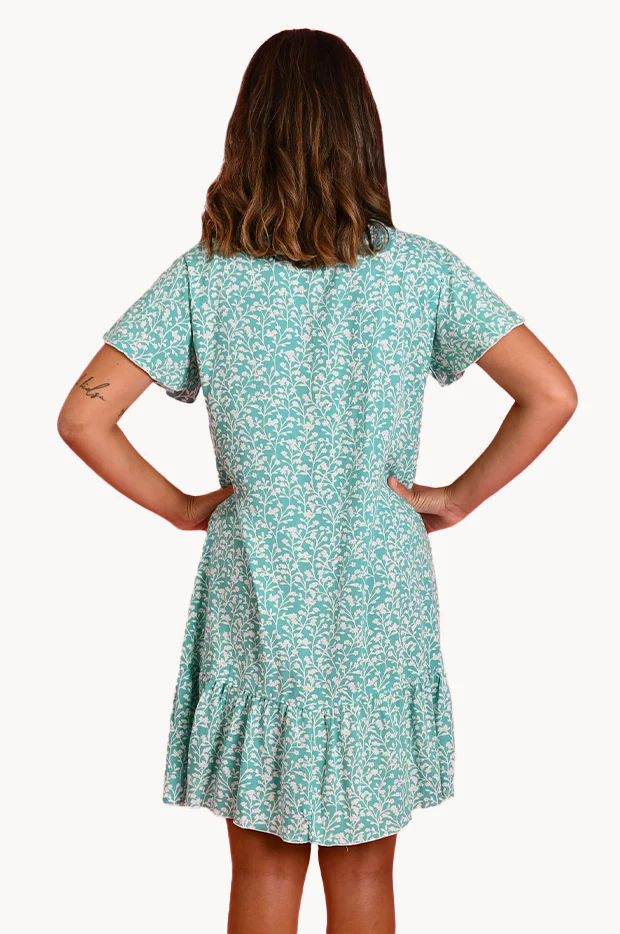 Blossom Cap Sleeve Button Dress - Image 3