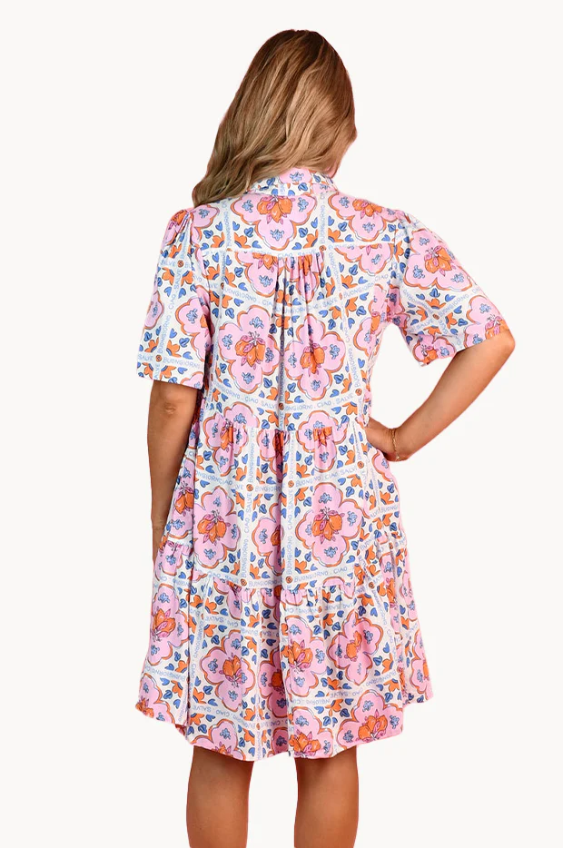 Lemon Tile Victoria Button Dress - Image 2