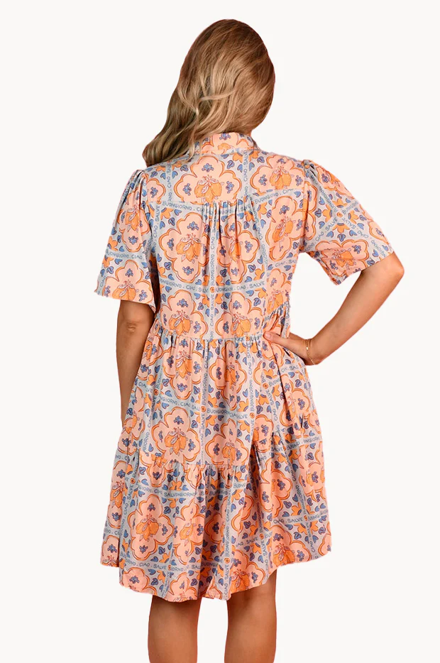 Lemon Tile Victoria Button Dress - Image 2