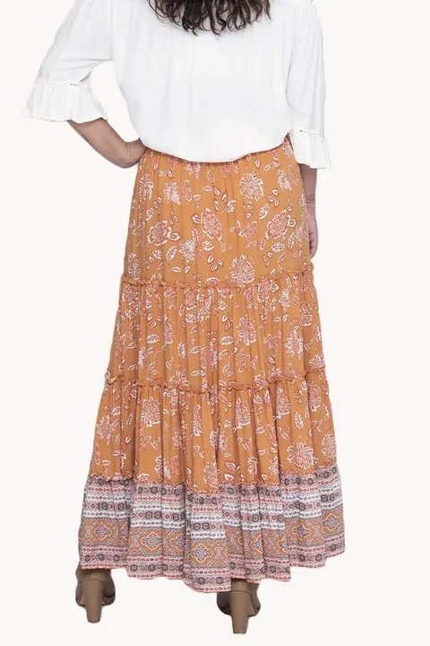 Moroccan Mosaic Boho Maxi Skirt - Image 2