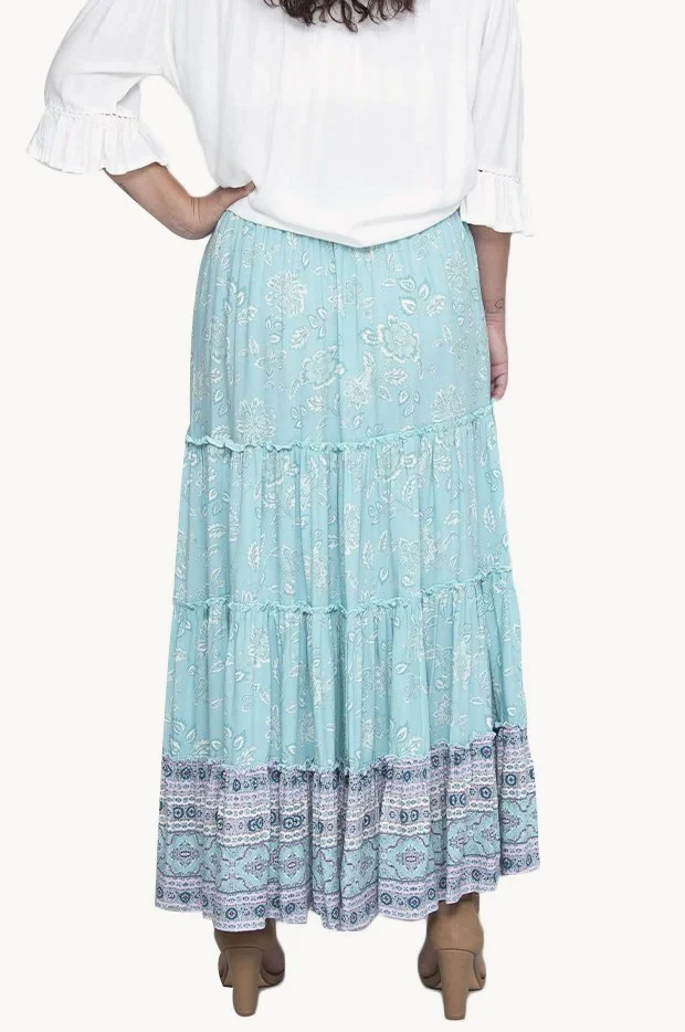 Moroccan Mosaic Boho Maxi Skirt - Image 3