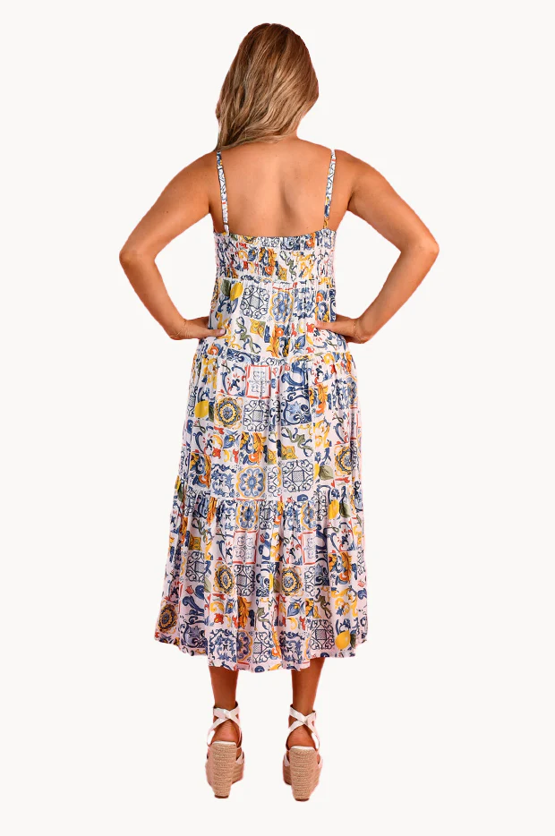 Moroccan Tiles Ellie Midi Dress - Image 3