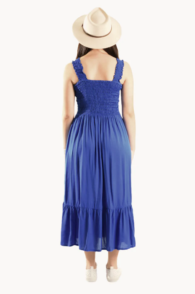 Plain Monaco Shirred Maxi Dress - Image 2