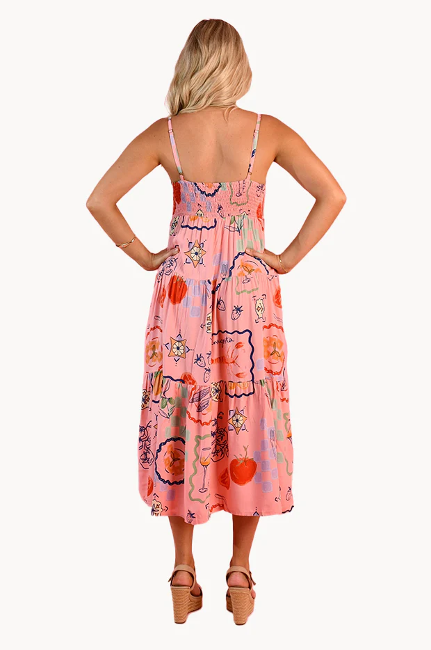 Positano Picnic Ellie Midi Dress - Image 2