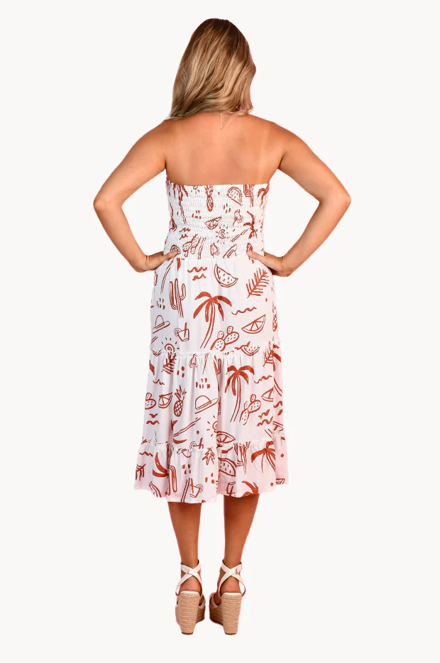 Tropical Fiesta Tiered Rouched Dress - Image 2