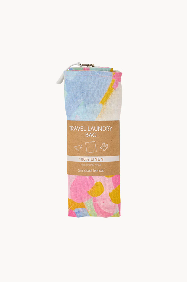 Good Vibes Linen Laundry Bag - Image 2