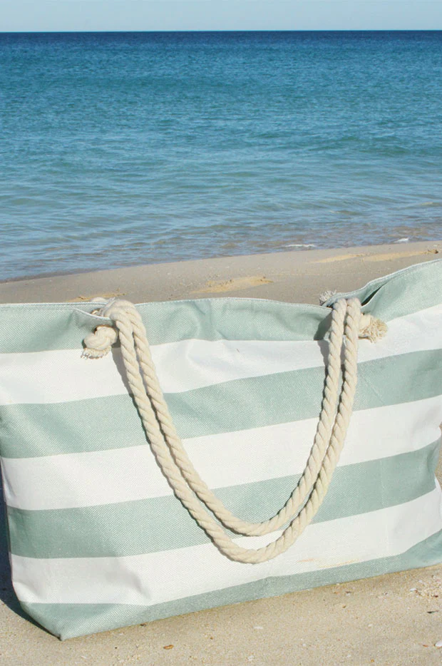 Retro Stripe Jumbo Beach Bag - Image 2