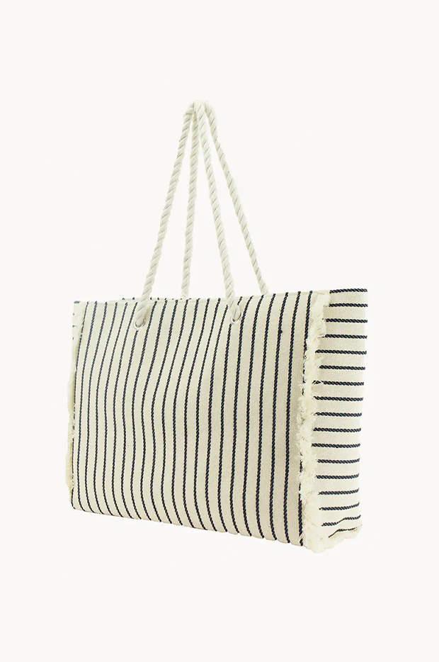 Black Multi Stripe Tote