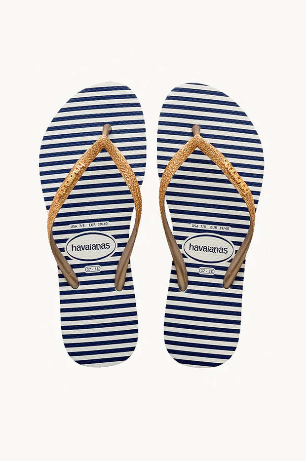 Kids Slim Glitter Stripe Thong - Image 2